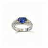 Atelier Gemstone 1.2 Carat Oval Cut Lab Grown Sapphire Ring in 925 Sterling Silver