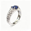 Atelier Gemstone 1.2 Carat Oval Cut Lab Grown Sapphire Ring in 925 Sterling Silver