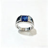 Atelier Gemstone 3.28 Carat Lab Grown Sapphire Men Ring in 925 Sterling Silver