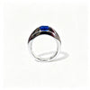 Atelier Gemstone 3.28 Carat Lab Grown Sapphire Men Ring in 925 Sterling Silver