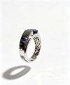 Atelier Gemstone 3.28 Carat Lab Grown Sapphire Men Ring in 925 Sterling Silver