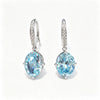 Atelier Gemstone 4 Carat Oval Cut Lab Grown Cubic Zirconia Earring,2ct each piece in 925 Sterling Silver