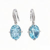Atelier Gemstone 4 Carat Oval Cut Lab Grown Cubic Zirconia Earring,2ct each piece in 925 Sterling Silver