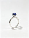 Atelier Gemstone 3.85 Carat Pear Cut Lab Grown Sapphire Solitary Ring in 925 Sterling Silver