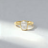 2.00ct Cushion Cut Bezel-Set Lab-Grown Diamond Ring