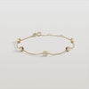 Liora Muse Hexagon Bezel Lab Grown Diamond Bracelet in 9K Solid Gold