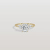 1CT Radiant Cut Lab Diamond Three Stone Engagement Ring In 10K Solid Gold/Platinum