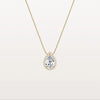 Liora Muse 0.5CT Lab Grown Diamond Teardrop Halo Necklace In 10K Solid Gold