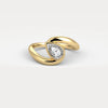 Liora Muse 0.25 Carat Pear Shape Lab Grown Diamond Fashion Twist Ring 9K Solid Gold