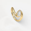 Liora Muse 0.25 Carat Pear Shape Lab Grown Diamond Fashion Twist Ring 9K Solid Gold
