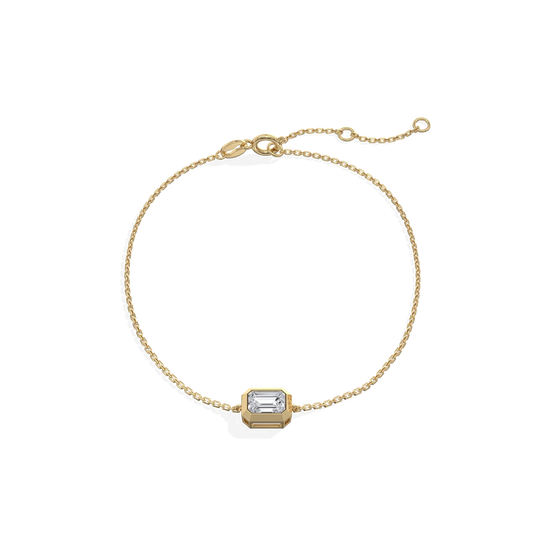 Liora Muse 1CT Emerald Cut Lab Grown Diamond Chain Bracelet