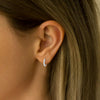 Liora Muse 1.32 ct Lab Diamond Half Eternity Huggie Earring In 9K Solid Gold