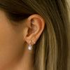 Liora Muse 0.22 Carats Diamond Pavé 14mm Hoop Earrings in 10K Solid Gold
