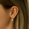 Liora Muse 0.22 Carats Diamond Pavé 14mm Hoop Earrings in 10K Solid Gold