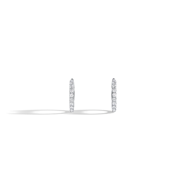 Liora Muse 0.25 Carats Diamond Pavé Hoop Earrings 12mm in 10K Solid Gold