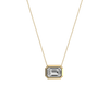 Liora Muse 1CT Lab Grown Diamond Bezel Set Pendant Neckalce In 9K Solid Gold