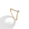Liora Muse 0.23 Carat V Shape Stackable Lab Grown Diamond Chevron Ring 9K Solikd Gold
