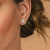 Lab Diamond Hexagon Bezel Studs
