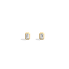 Lab Diamond Hexagon Bezel Studs
