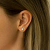 Lab Diamond Hexagon Bezel Studs