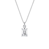Liora Muse 1CT Emerald Cut Lab Diamond Pendant Necklace In 10K Solid Gold