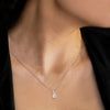 Liora Muse 1CT Emerald Cut Lab Diamond Pendant Necklace In 10K Solid Gold