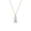 Liora Muse 1CT Emerald Cut Lab Diamond Pendant Necklace In 10K Solid Gold