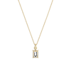 Liora Muse 1CT Emerald Cut Lab Diamond Pendant Necklace In 10K Solid Gold