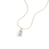 Liora Muse 1CT Emerald Cut Lab Diamond Pendant Necklace In 10K Solid Gold