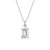 Liora Muse 2CT Emerald Cut Lab Diamond Pendant Necklace In 10K Solid Gold