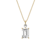 Liora Muse 2CT Emerald Cut Lab Diamond Pendant Necklace In 10K Solid Gold