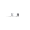 Liora Muse 2 Carat Emerald Cut Lab Grown Diamond 4-Prong Stud Earrings (1 ct each side) 9k Solid Gold