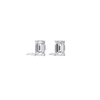 Liora Muse 4 Carat Emerald Cut Lab Grown Diamond 4-Prong Stud Earrings (2 ct each side) 9k Solid Gold
