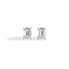 Liora Muse 6 Carat Emerald Cut Lab Grown Diamond 4-Prong Stud Earrings (3 ct each side) 9k Solid Gold