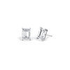 Liora Muse 6 Carat Emerald Cut Lab Grown Diamond 4-Prong Stud Earrings (3 ct each side) 9k Solid Gold