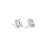 Liora Muse 6 Carat Emerald Cut Lab Grown Diamond 4-Prong Stud Earrings (3 ct each side) 9k Solid Gold