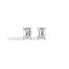 Liora Muse 6 Carat Emerald Cut Lab Grown Diamond 4-Prong Stud Earrings (3 ct each side) 9k Solid Gold