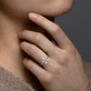 Liora Muse 0.51 Carat 5-Pedal Floral Pear Cut (5PC) Lab Grown Diamond Ring 9k Solid Gold