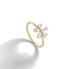Liora Muse 0.51 Carat 5-Pedal Floral Pear Cut (5PC) Lab Grown Diamond Ring 9k Solid Gold