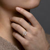 Liora Muse 0.51 Carat 5-Pedal Floral Pear Cut (5PC) Lab Grown Diamond Ring 9k Solid Gold