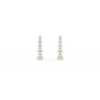 10K Solid Gold Round Dangle Earring With Lab-Grown Diamond