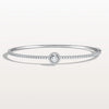1CTW Round Lab Grwon Diamond Pave Halo Bangel Bracelet
