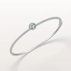 1CTW Round Lab Grwon Diamond Pave Halo Bangel Bracelet