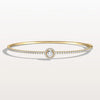 1CTW Round Lab Grwon Diamond Pave Halo Bangel Bracelet