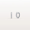 Liora Muse 0.925 Carat Half Eternity Pavé Diamond Huggie Hoop Earrings in 9k Solid Gold