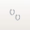 Liora Muse 0.925 Carat Half Eternity Pavé Diamond Huggie Hoop Earrings in 9k Solid Gold