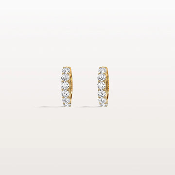 Liora Muse 1.32 ct Lab Diamond Half Eternity Huggie Earring In 9K Solid Gold