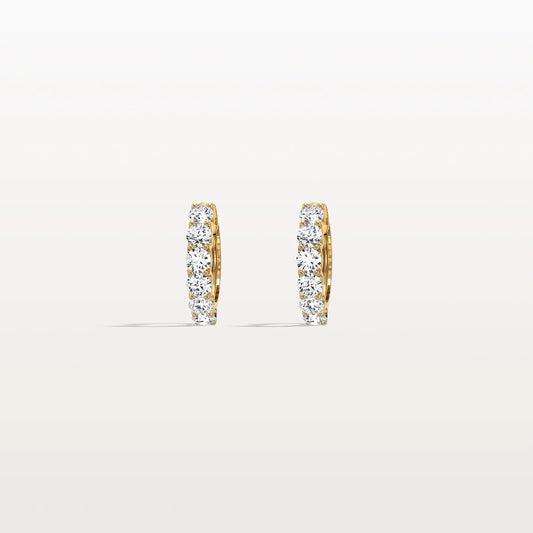 Liora Muse 1.32 ct Lab Diamond Half Eternity Huggie Earring In 9K Solid Gold
