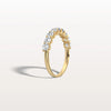 Liora Muse 1.00 Carat (11 Points per Diamond) U-Prong (Bullhead-shape) Lab-Grown Diamond Half Eternity Ring 9k Solid Gold