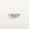 Liora Muse 1.00 Carat Radiant Cut Lab Grown Diamond Ring with 4 Baguette Cut Side Stones 9k Gold